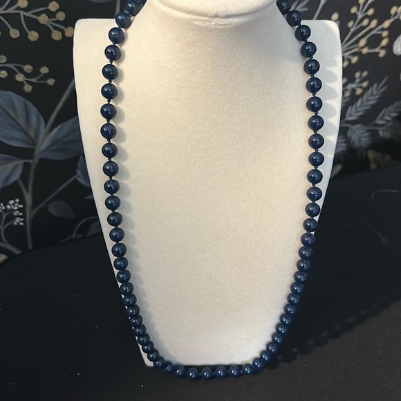 Blue aventurine 8mm beaded necklaces with gold hardware approx 12” long - Picture 1 of 4